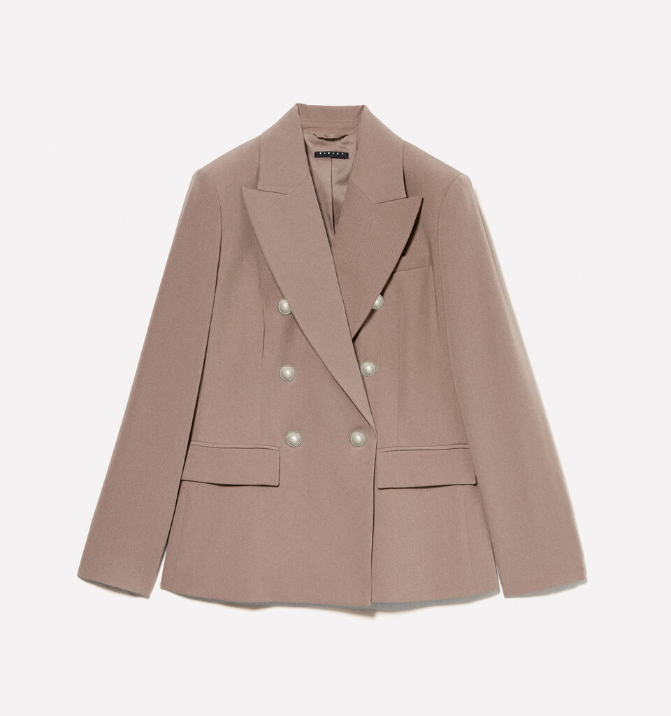 Brown blazer with gold buttons - women's blazers - Brown | Sisley image number 5